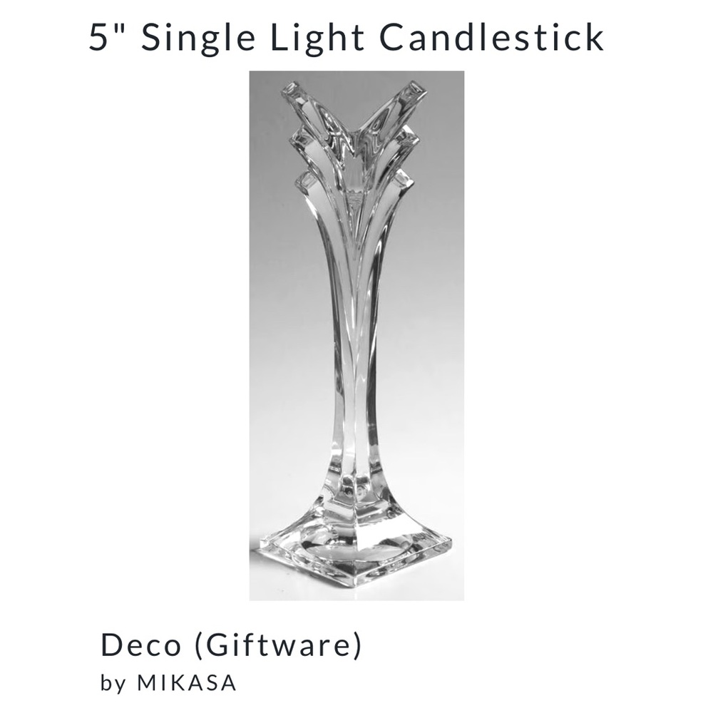 Vintage MIKASA Slovenia Lead
Crystal Art Deco Candleholder (1)
